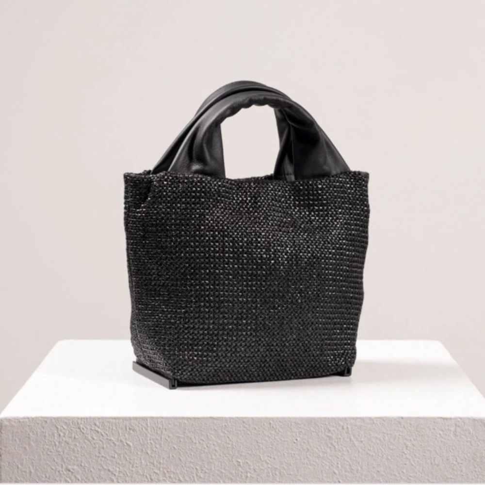 Daniella Lehavi Alexa Mini in Black Raffia